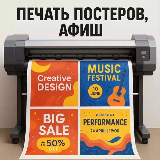 Печать постеров и афиш в Краснодаре и Адыгее – яркие, высококачественные рекламные материалы